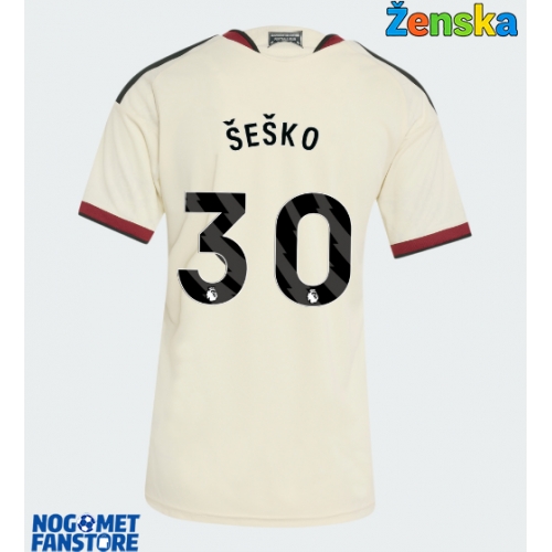 Manchester United Benjamin Sesko #30 Rezervni Dres za Ženska 2026-27 Kratak Rukav